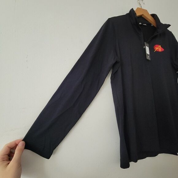 Travis Mathew Crestview 1/4 Zip Pullover Black Logo NWT M - Picture 2 of 11